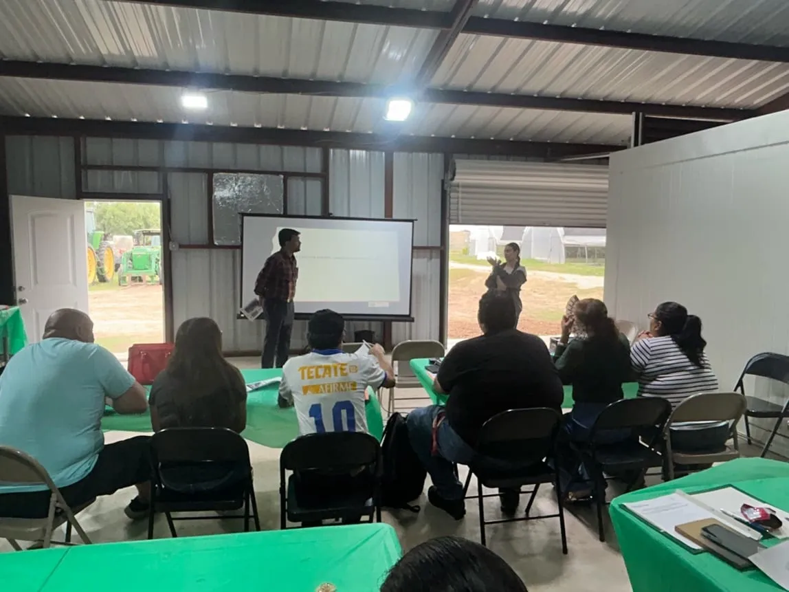 Community members attending a training session
